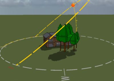 Daylight study on the impact of mature trees on a new development in Plymouth